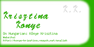 krisztina konye business card