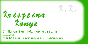 krisztina konye business card